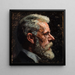 Self-portrait - Laurits Tuxen — framed artwork on a wall