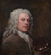 Zelfportret - William Hogarth — weergave van het kunstwerk