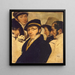 Self-portrait in a group of friends - Francesco Hayez — framed artwork on a wall