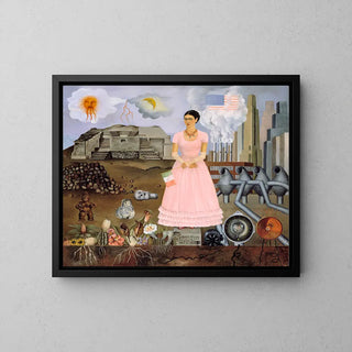 Zelfportret op de grens tussen Mexico en de Verenigde Staten van Frida Kahlo