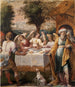 Abraham en de drie engelen - Avanzino Nucci — weergave van het kunstwerk