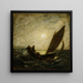 with inclined mast and plunging bow - Albert Pinkham Ryder — framed artwork on a wall