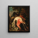 Jachthonden met een flamingo en ander wild in een landschap - Baldassare de Caro — ingelijst kunstwerk aan de muur