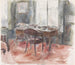 Het kantoor in het kantoor van de heer S. van Houten in het huis aan de Riouwstraat 6 in Den Haag - Barbara Elisabeth van Houten — weergave van het kunstwerk