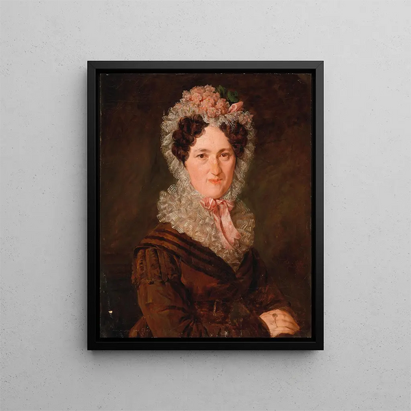 Barbara Krafft - Portrait of a Woman with Mob Cap.webp