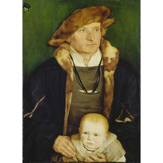 Barthel Beham - Portrait of Hans Urmiller and his Son.webp