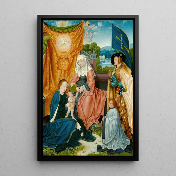 Reproduction of the painting Virgin and Child with Saint Anne, Saint Géréon, and a donor - Barthel Bruyn the Elder