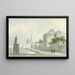 Stedelijk landschap Italiaans - Bartholomeus Johannes van Hove — ingelijst kunstwerk aan de muur