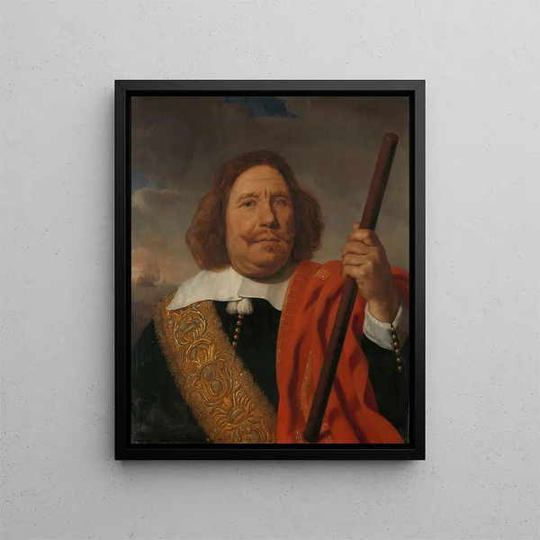 Egbert Meeuwsz Cortenaer 1605-65 Vice Admiral of the Meuse Admiralty Rotterdam - Bartholomeus van der Helst — framed artwork on a wall
