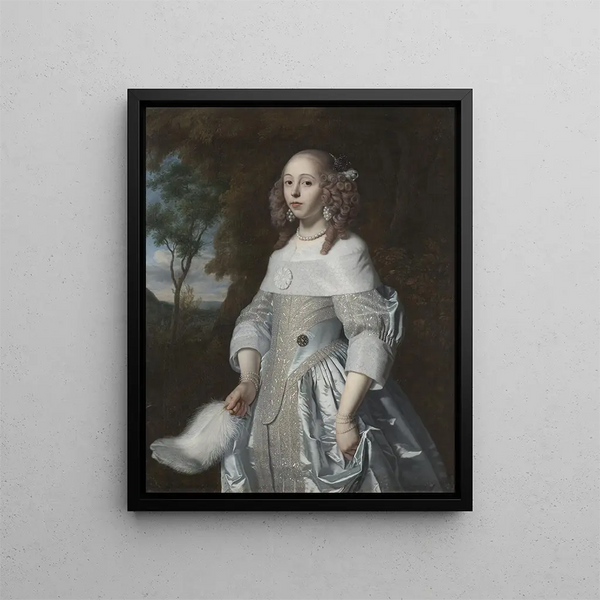 Jeanne Parmentier 1634-1710 - Bartholomeus van der Helst — framed artwork on a wall