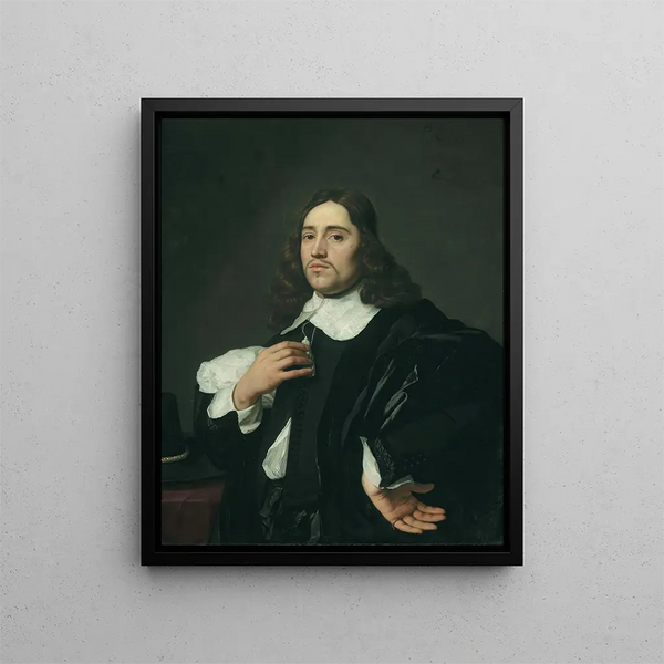 Portrait of a Young Man - Bartholomeus van der Helst — framed artwork on a wall