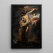 Saint Francis of Assisi embracing the crucified Christ - Bartolomé Esteban Murillo — framed artwork on a wall
