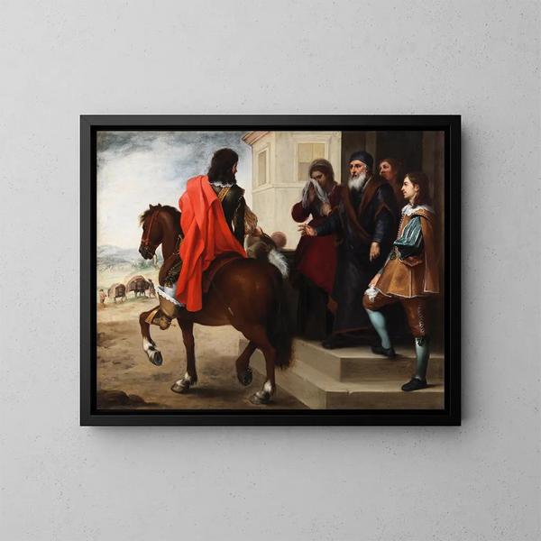 The Prodigal Son's Departure - Bartolomé Esteban Murillo — framed artwork on a wall