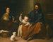 De Heilige Familie in een interieur - Bartolomé Esteban Murillo — weergave van het kunstwerk