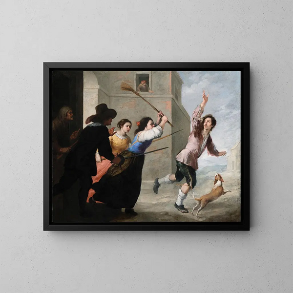 The Prodigal Son Cast Out - Bartolomé Esteban Murillo — framed artwork on a wall