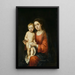 De Maagd en het Kind met een rozenkrans - Bartolomé Esteban Murillo — ingelijst kunstwerk aan de muur