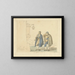 van een schilderij van een fluitspeler en een doedelzakspeler voor een huis - Bartolomeo Pinelli — ingelijst kunstwerk aan de muur