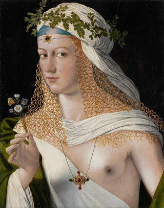Bartolomeo Veneto - Idealised Portrait of a Courtesan as Flora.webp
