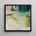 Boat at the Rocky Coast - Kazimierz Stabrowski — framed artwork on a wall
