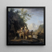 Veerboot - Adriaen van de Velde — ingelijst kunstwerk aan de muur