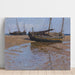Reproductie van het schilderij van Alfred Zoff's Zeegezichten - Laagwater Vissersboten