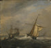 Boten van de visserij in een haven - Willem van de Velde de Jonge — weergave van het kunstwerk