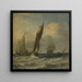 Visboten op zee - Willem van de Velde de Jonge — ingelijst kunstwerk aan de muur