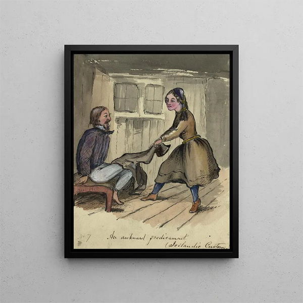 Une situation délicate dans une coutume islandaise - Bayard Taylor — framed artwork on a wall