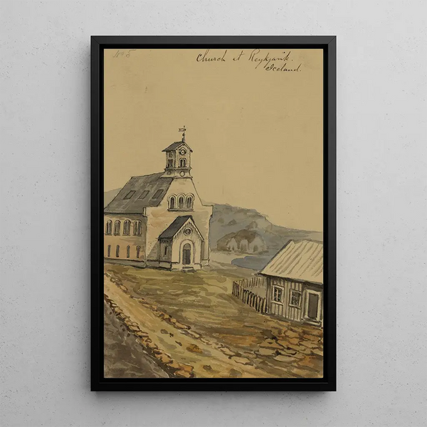 Église à Reykjavik Islande - Bayard Taylor — framed artwork on a wall