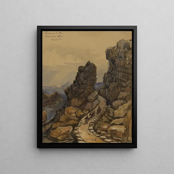 Entrance of the Almanna Gau, for example Almannagj Iceland - Bayard Taylor — framed artwork on a wall