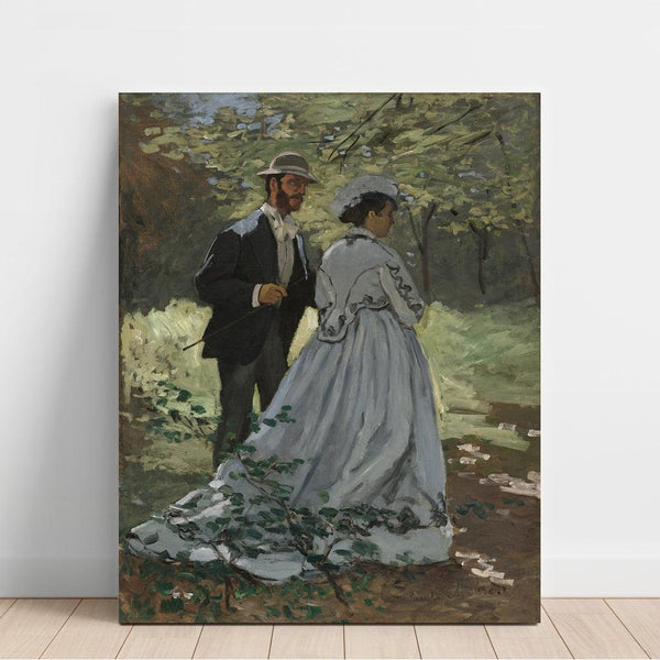 Reproduction of the painting Bazille and Camille Study for Luncheon on the Grass - Claude Monet