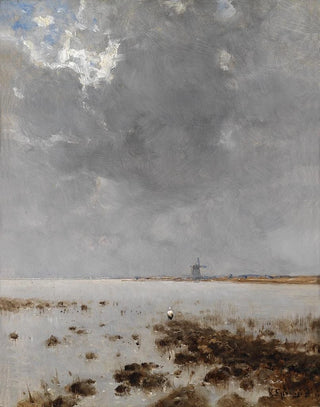 Bela Spanyi - Meereslandschaft mit Mhle.webp