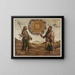 Aanbidding van de naam van Jezus tussen Sint-Jan de Doper en Sint-Paulus - Benedetto Carpaccio — ingelijst kunstwerk aan de muur