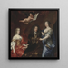 Bengt Horn af Minne 1623-1678 painting with his two wives Margaretha Sparre and Ingeborg Banr - David Klöcker Ehrenstrahl — framed artwork on a wall