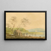 uitzicht vanaf de kade van de cruiseschiphaven in Frenchtown, kijkend naar Elk Creek - Benjamin Henry Latrobe — ingelijst kunstwerk aan de muur