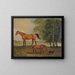 Paard met veulen en een terriër - Benjamin Marshall — ingelijst kunstwerk aan de muur