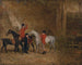 Jachtscène met vos in de natuur - Benjamin Marshall — weergave van het kunstwerk