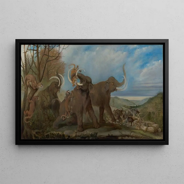 Benjamin Waterhouse Hawkins - Attack in Pleistocene England.webp