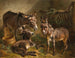 Ezel in een stallen - Benno Adam — weergave van het kunstwerk
