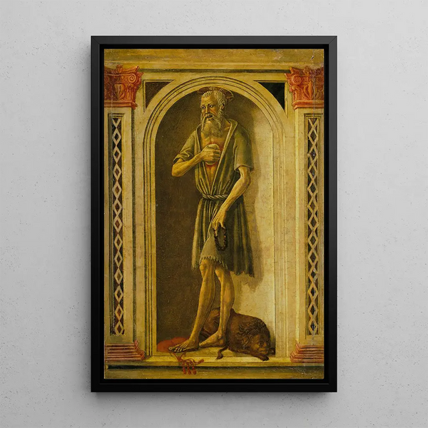 Saint Jerome - Benvenuto di Giovanni — framed artwork on a wall