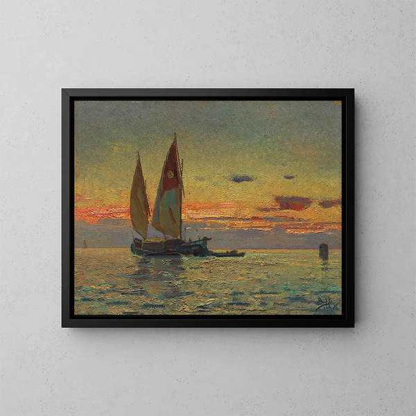 La dernière heure du jour - Beppe Ciardi — framed artwork on a wall