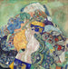 wieg van baby - Gustav Klimt — weergave van het kunstwerk
