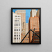 View of New York - Bernard Boutet de Monvel — framed artwork on a wall