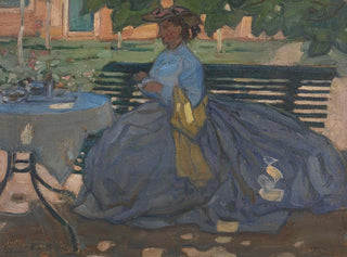 Bernard Boutet de Monvel - Woman at a garden table.webp