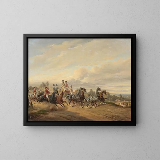 Bernard Edouard Swebach - Departure for the hunt.webp