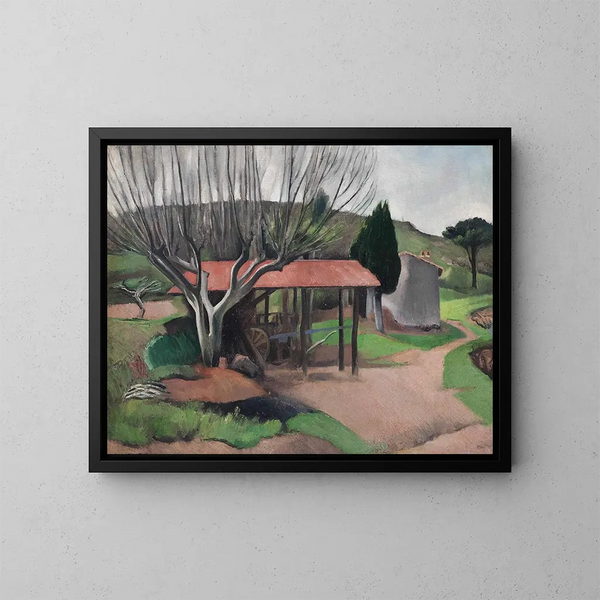 French landscape - Bernard Meninsky — framed artwork on a wall