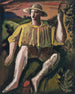 Berger zittend - Bernard Meninsky — weergave van het kunstwerk