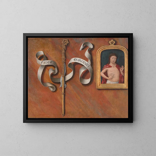 Bernard van Orley - Trompeloeil with Painting of The Man of Sorrows.webp