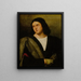 Portrait of an Elegant Young Man - Bernardino Licinio — framed artwork on a wall