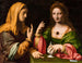 De Bekering van Maria Magdalena - Bernardino Luini — weergave van het kunstwerk